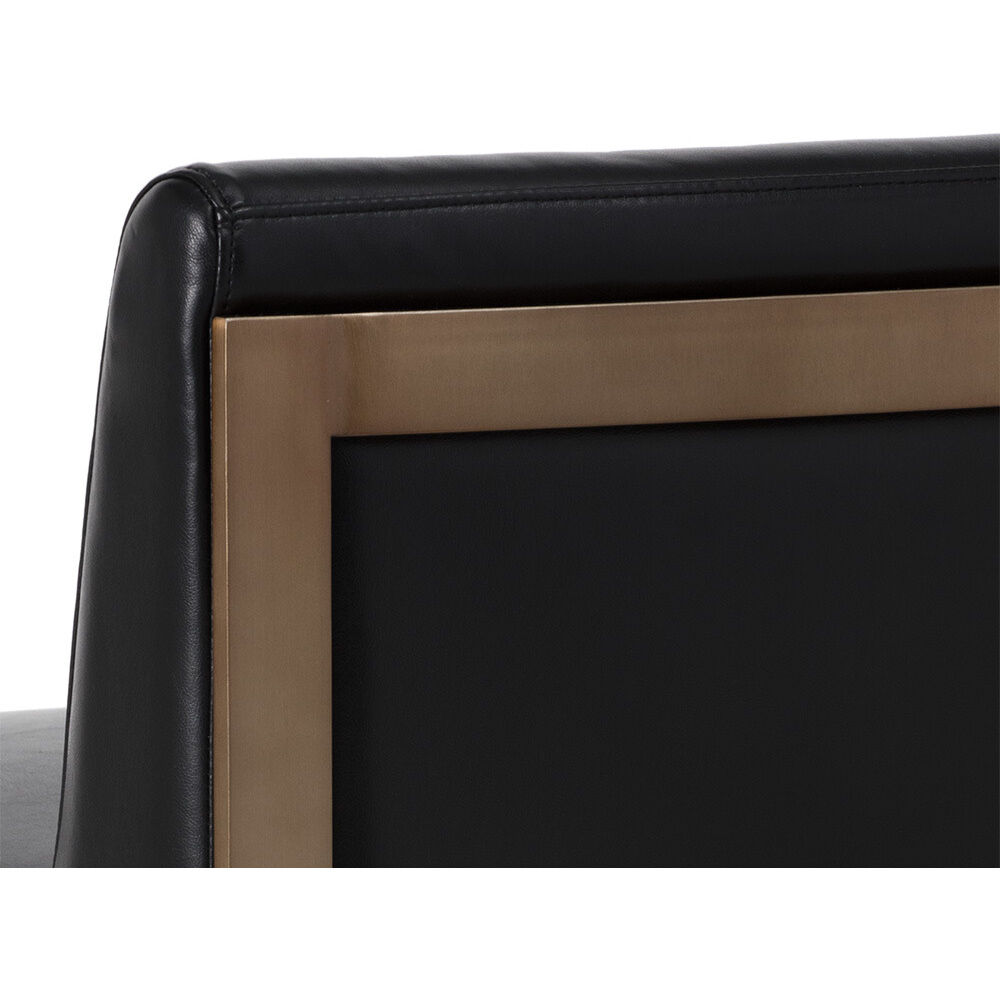 Dean 39.5 inch Antique Brass / Cantina Black Barstool